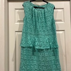 Spense Sleeveless Lace Dress in Aqua